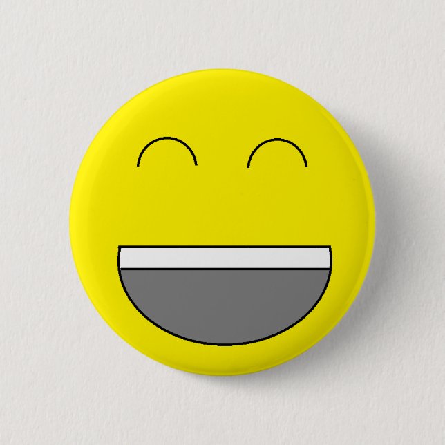 Macaron Rond 5 Cm Bouton de "Emoji" (Devant)