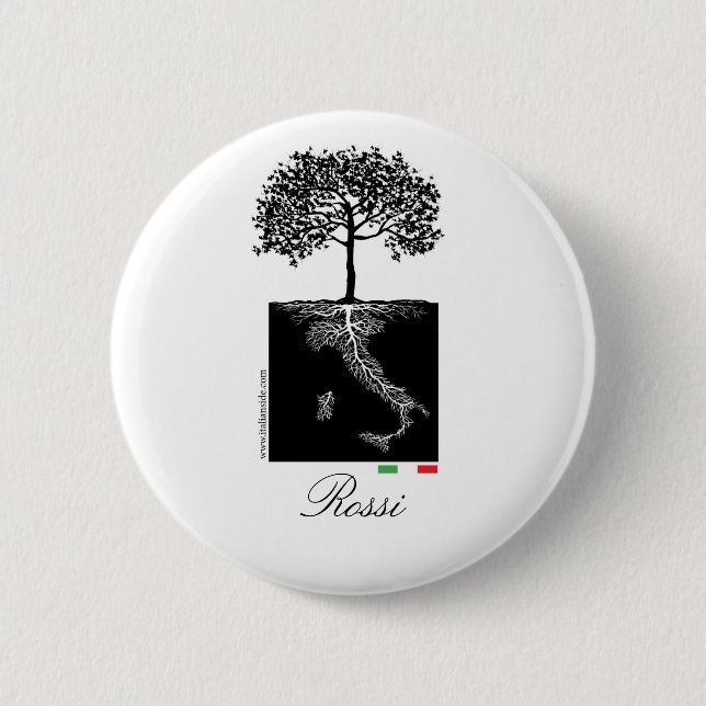 Macaron Rond 5 Cm Bouton de Famiglia Italiana (Devant)
