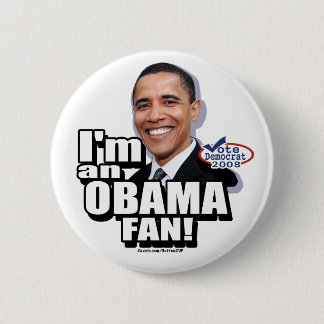 Macaron Rond 5 Cm Bouton de fan d'Obama