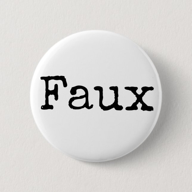 Macaron Rond 5 Cm Bouton de Faux (noir) (Devant)