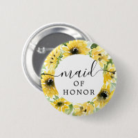 Bouton de fête nuptiale du jardin de tournesol - f