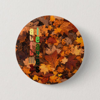 Macaron Rond 5 Cm Bouton de feuille d'automne