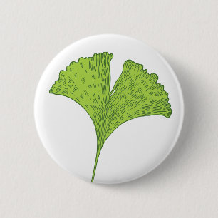 Macaron Rond 5 Cm Bouton de feuille de Ginkgo