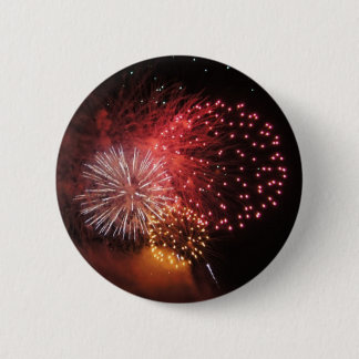 Macaron Rond 5 Cm Bouton de feux d'artifice - feux d'artifice rouges