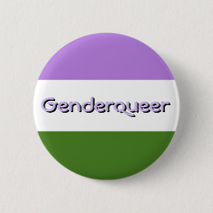Macaron Rond 5 Cm Bouton de fierté de Genderqueer