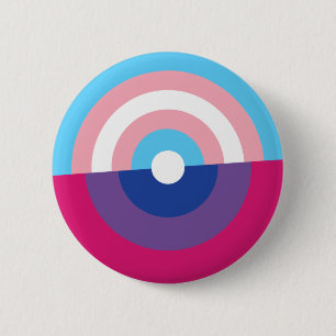 Macaron Rond 5 Cm Bouton de fierté de transport et de Bi