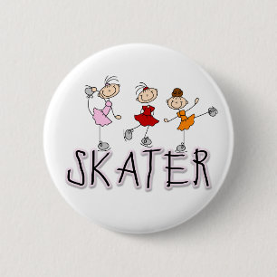 Macaron Rond 5 Cm Bouton de fille de patineur