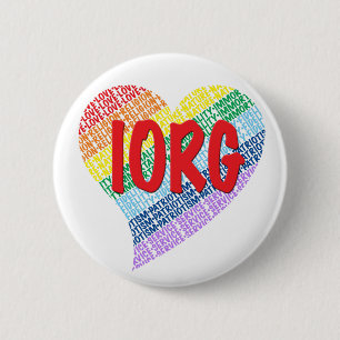Macaron Rond 5 Cm Bouton de filles d'arc-en-ciel
