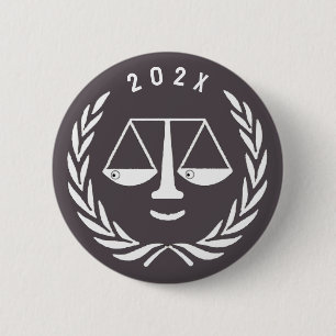 Macaron Rond 5 Cm Bouton de fin d'études de droit de l'avocat