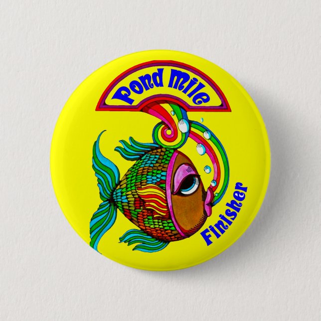 Macaron Rond 5 Cm Bouton de finisseur de poissons du mille IV (Devant)