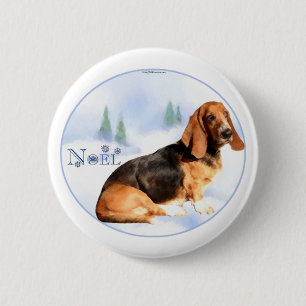 Macaron Rond 5 Cm Bouton de fixation Noel Basset