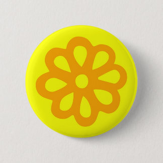 Macaron Rond 5 Cm bouton de fleur des années 60