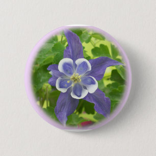 Macaron Rond 5 Cm Bouton de fleurs de colonne d'Aquilegia