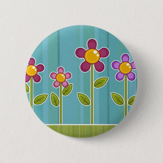 Macaron Rond 5 Cm bouton de flowerpower