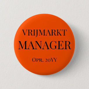 Macaron Rond 5 Cm Bouton de fonction Koningsdag personnalisé -