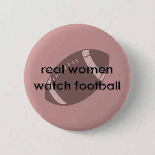 Macaron Rond 5 Cm Bouton de football féminin Real Watch