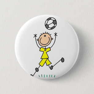 Macaron Rond 5 Cm Bouton de footballeur de garçon