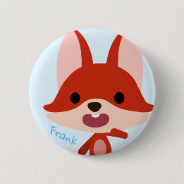 Macaron Rond 5 Cm Bouton de Fox de Qkids Frank