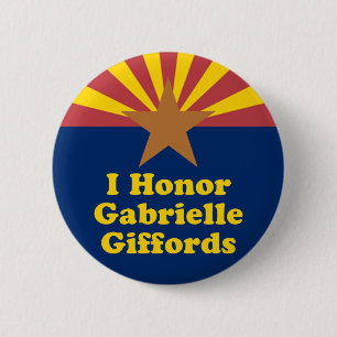 Macaron Rond 5 Cm Bouton de Gabrielle Giffords d'honneur