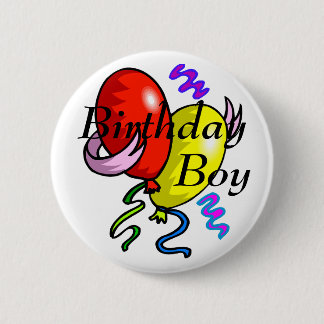 Macaron Rond 5 Cm Bouton de garçon d'anniversaire