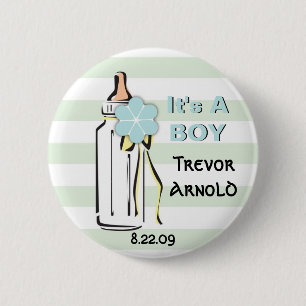 Macaron Rond 5 Cm Bouton de garçon de bouteille de bébé