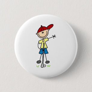 Macaron Rond 5 Cm Bouton de garçon de golf