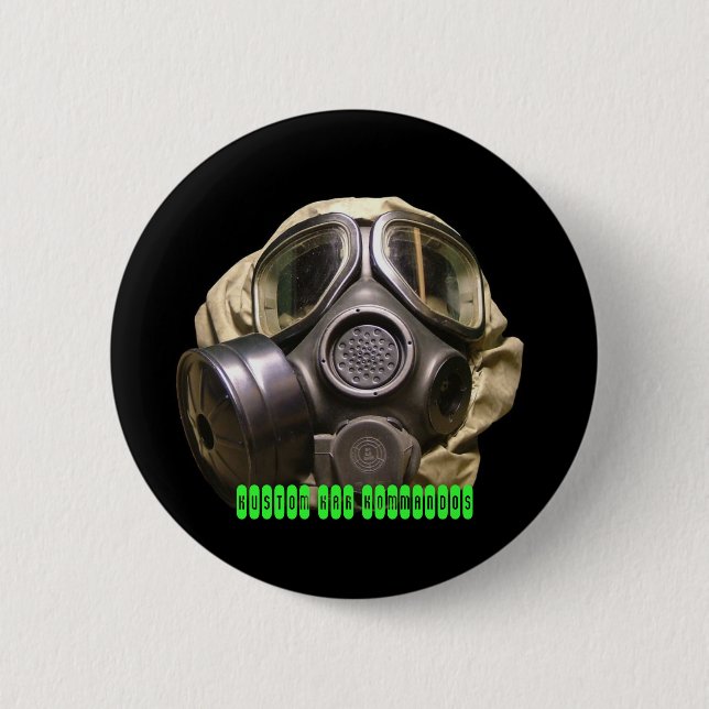 Macaron Rond 5 Cm bouton de gasmask (Devant)