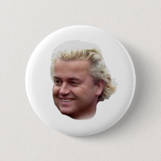 Macaron Rond 5 Cm Bouton de Geert Wilders (Devant)