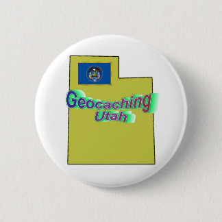 Macaron Rond 5 Cm Bouton de Geocaching Utah