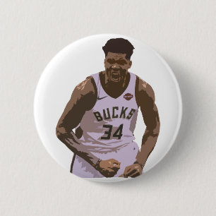 Macaron Rond 5 Cm Bouton de Giannis Antetokounmpo