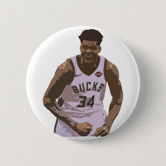 Macaron Rond 5 Cm Bouton de Giannis Antetokounmpo