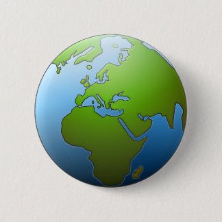 Macaron Rond 5 Cm Bouton de globe de la terre