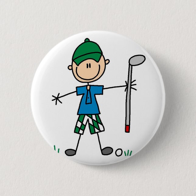 Macaron Rond 5 Cm Bouton de golf de sport (Devant)