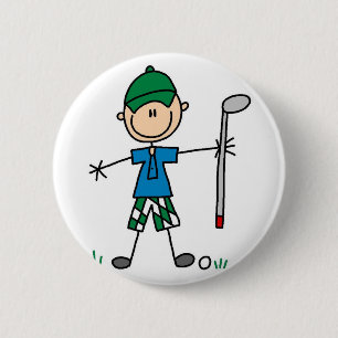 Macaron Rond 5 Cm Bouton de golf de sport