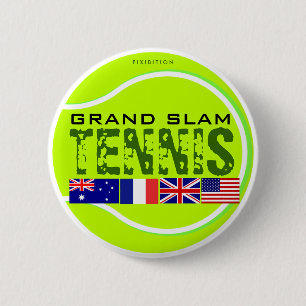 Macaron Rond 5 Cm Bouton de Grand Chelem de tennis