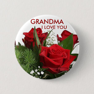 Macaron Rond 5 Cm Bouton de GRAND-MAMAN
