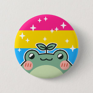 Macaron Rond 5 Cm Bouton de grenouille à drapeau LGBT Pride Pansexua