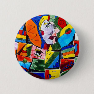 Macaron Rond 5 Cm Bouton de griffonnages