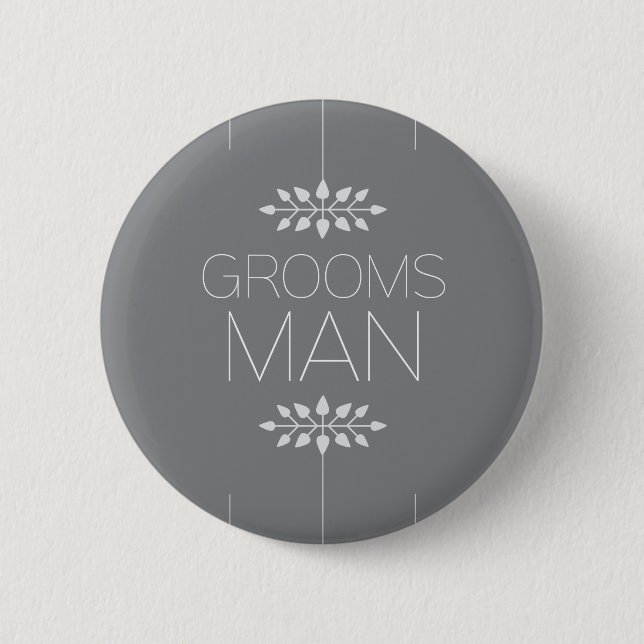 Macaron Rond 5 Cm Bouton de Groomsman (Devant)