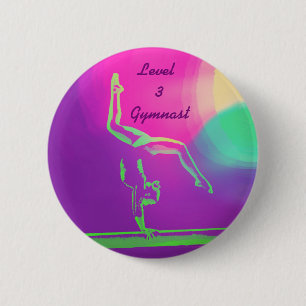 Macaron Rond 5 Cm Bouton de gymnaste du niveau 3