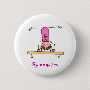 Macaron Rond 5 Cm Bouton de gymnastique de filles