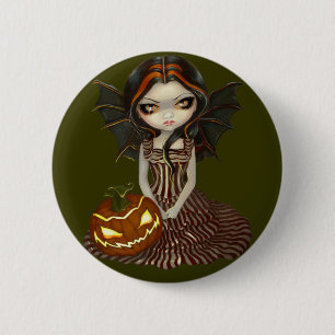 Macaron Rond 5 Cm Bouton de "HalloweenTwilight"