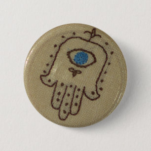 Macaron Rond 5 Cm Bouton de Hamsa