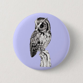 Macaron Rond 5 Cm Bouton de hibou de cri strident