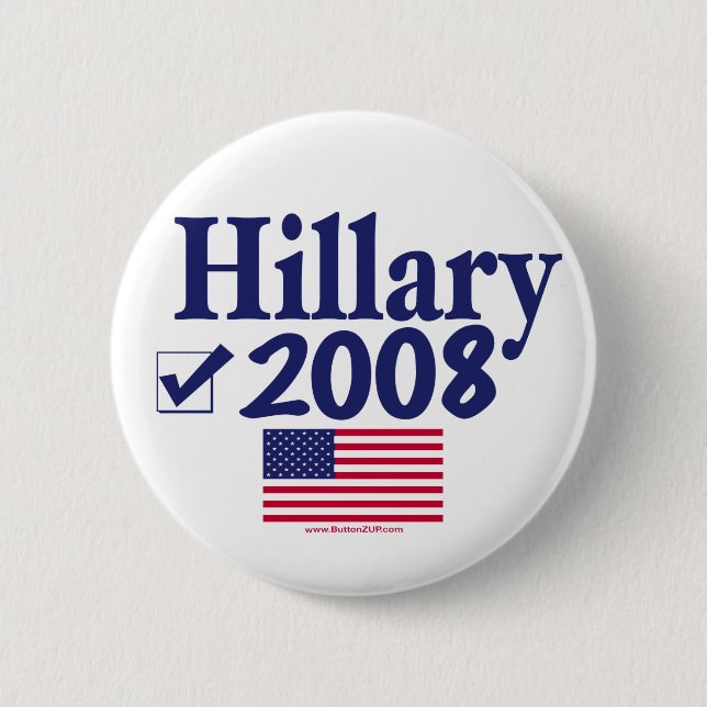 Macaron Rond 5 Cm Bouton de Hillary 2008 (Devant)