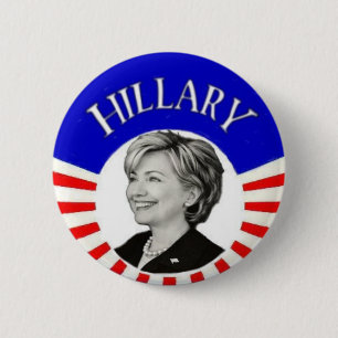 Macaron Rond 5 Cm Bouton de Hillary Clinton