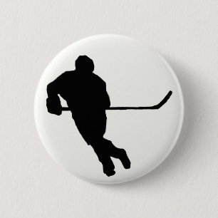 Macaron Rond 5 Cm Bouton de hockey sur glace