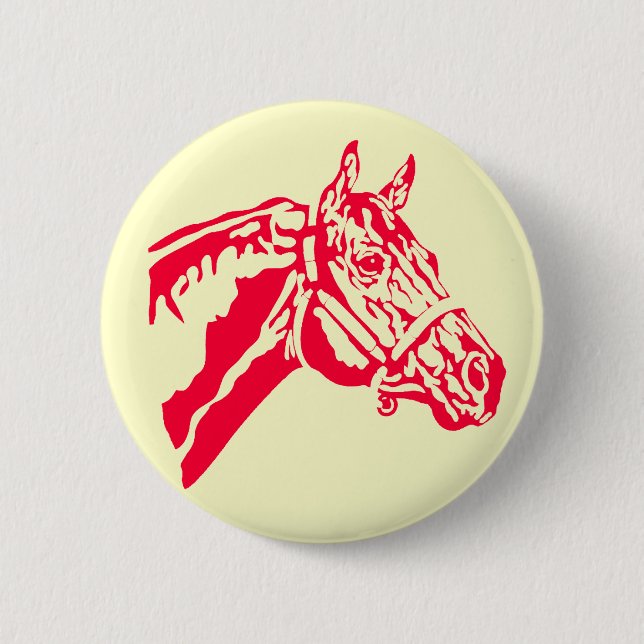 Macaron Rond 5 Cm bouton de horsehead (Devant)
