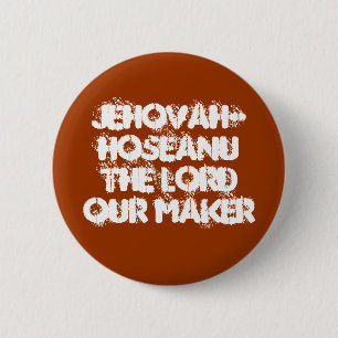 Macaron Rond 5 Cm Bouton de Jéhovah-Hoseanu