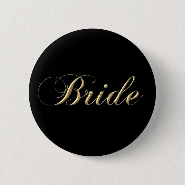 Macaron Rond 5 Cm Bouton de jeune mariée (Devant)